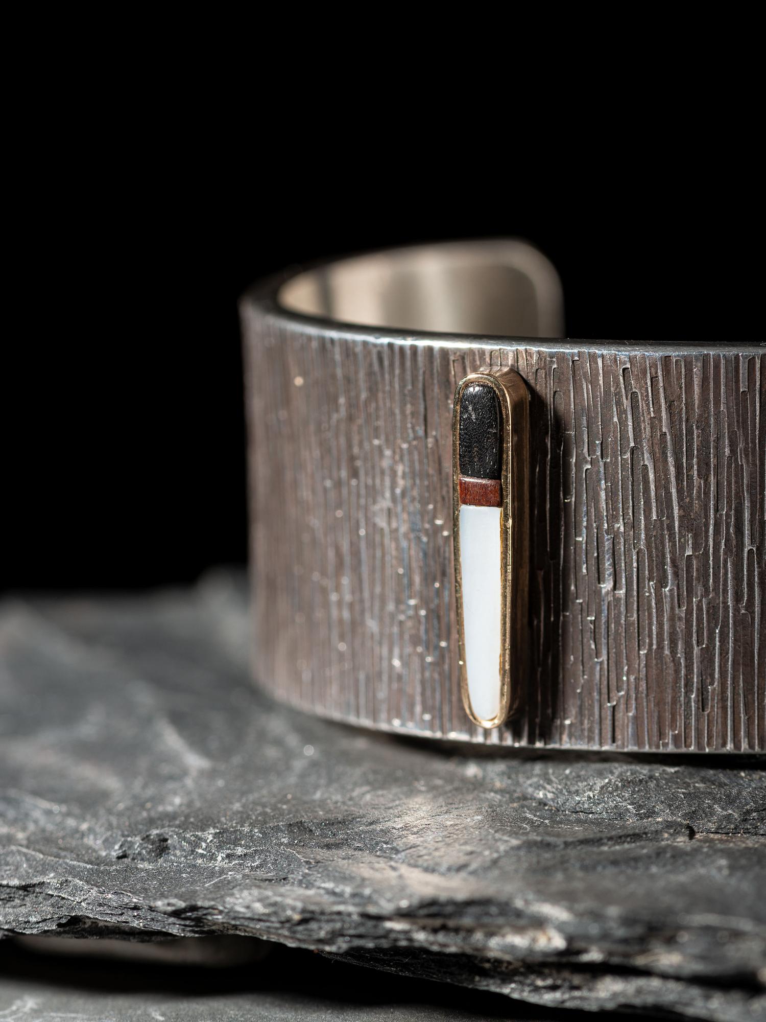 Matching Silver Cuff Bracelet and Ring