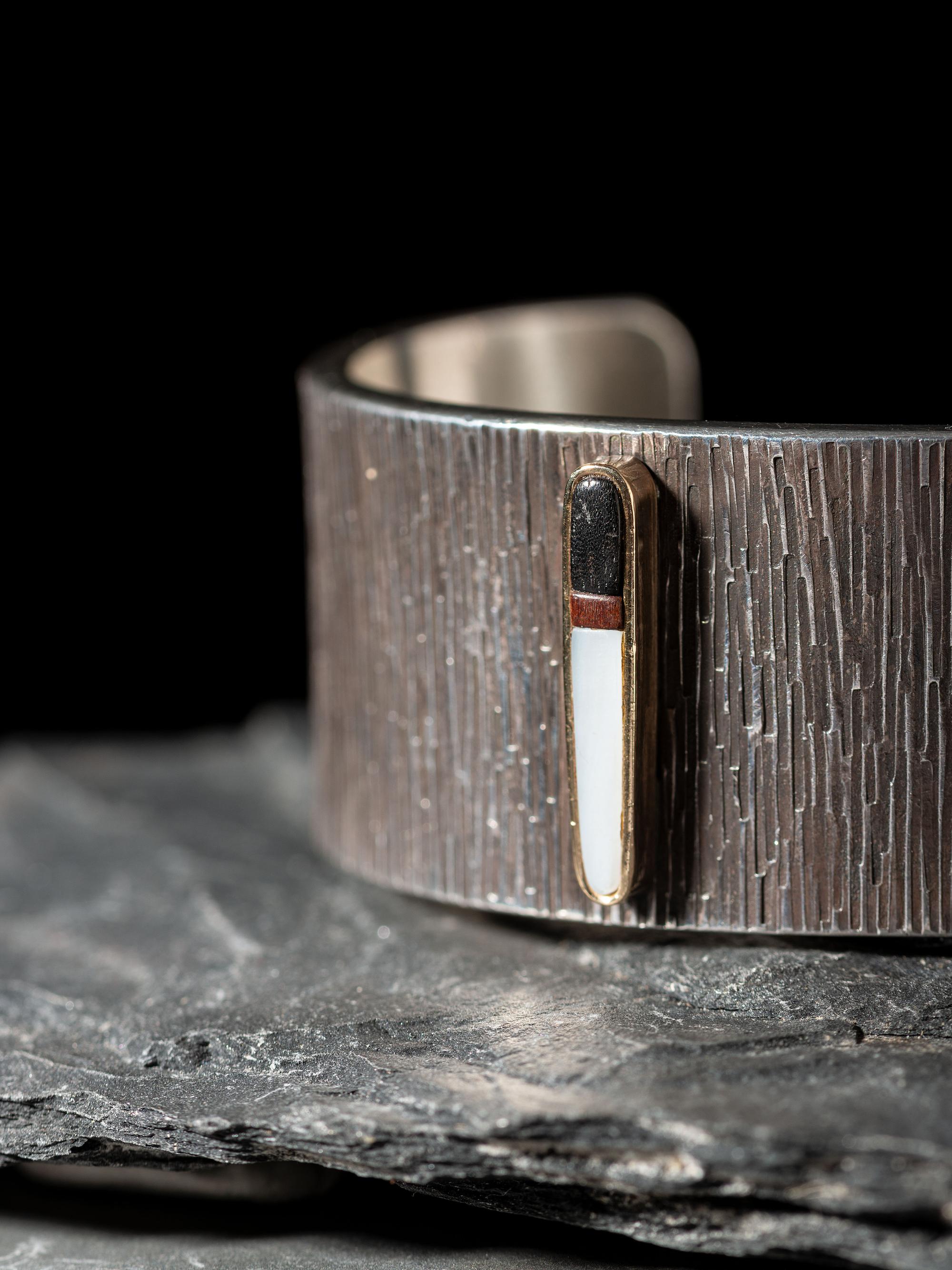 Matching Silver Cuff Bracelet and Ring