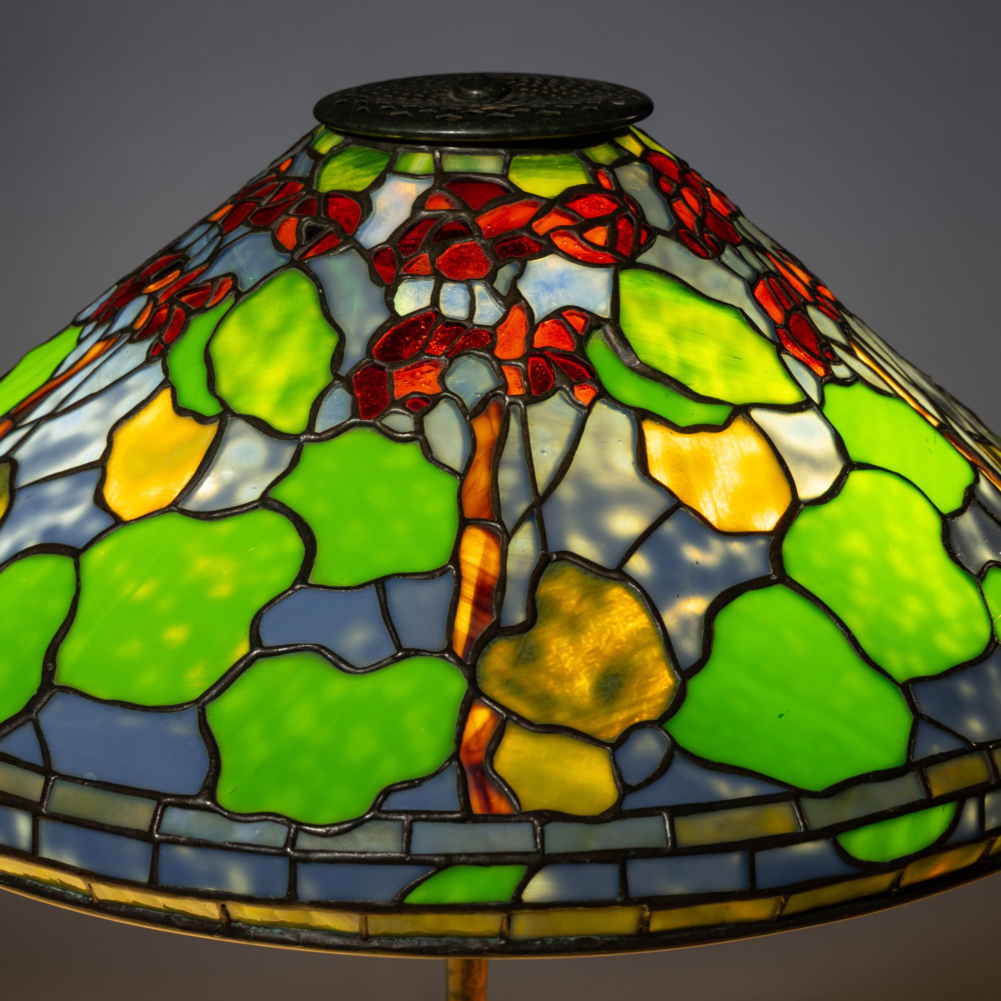 Table lamp with Geranium shade