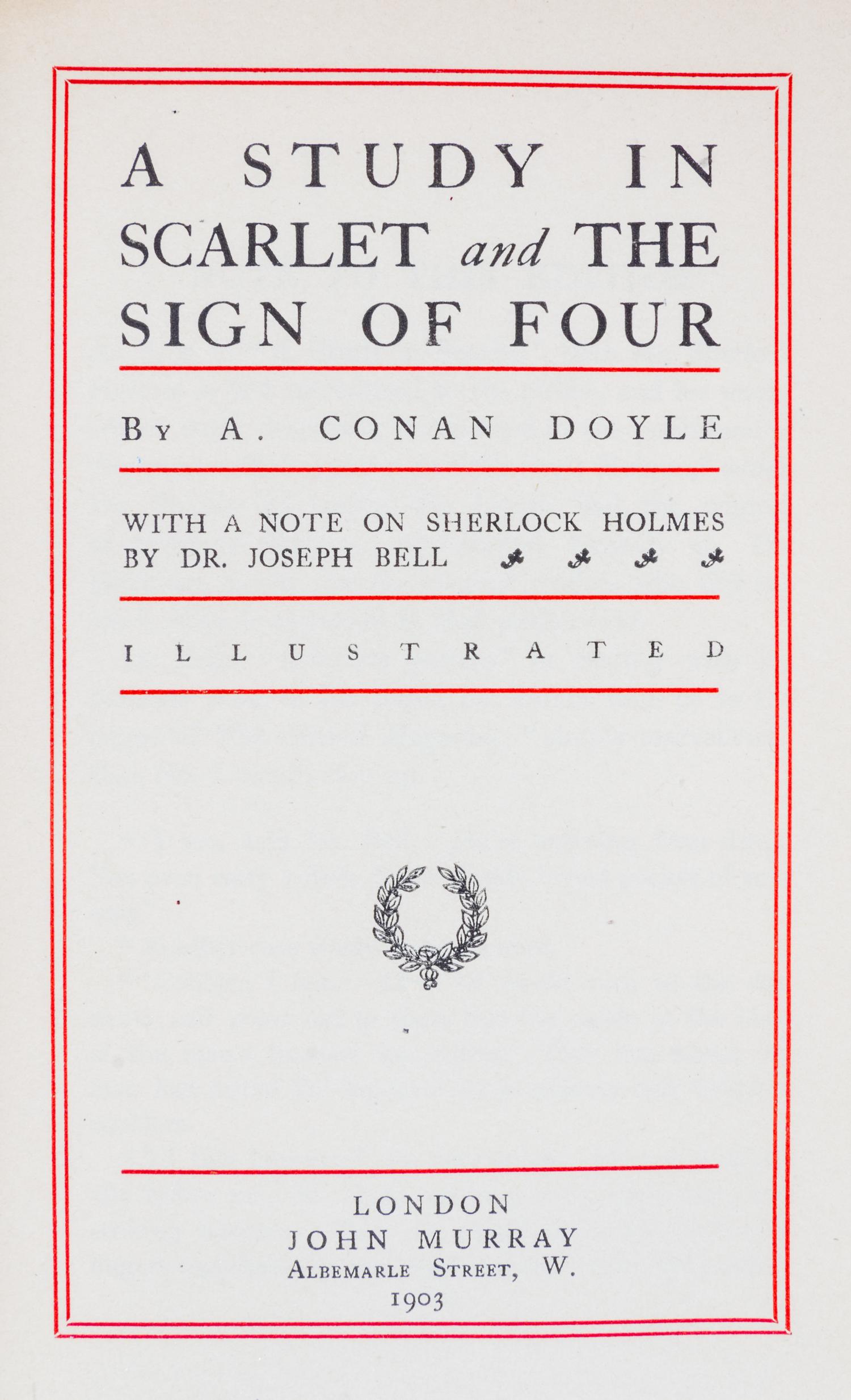 DOYLE, ARTHUR CONAN. Works. London, 1903. 12 vols.