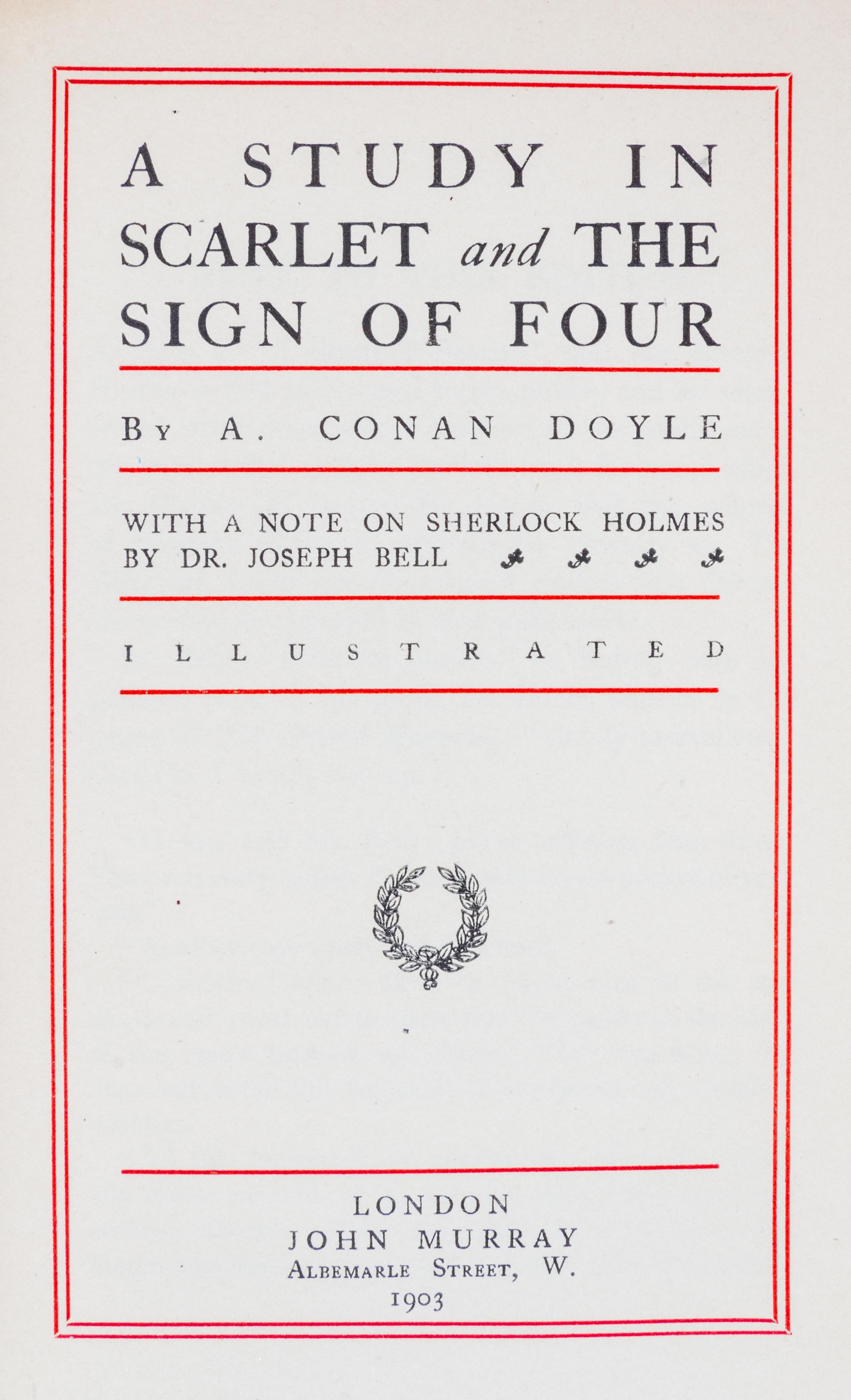 DOYLE, ARTHUR CONAN. Works. London, 1903. 12 vols.