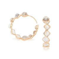 MOONSTONE HOOP EARRINGS