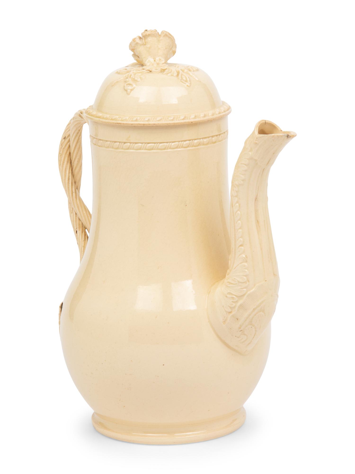 An English Creamware Coffee Pot