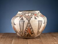 Zuni Polychrome Pottery Olla