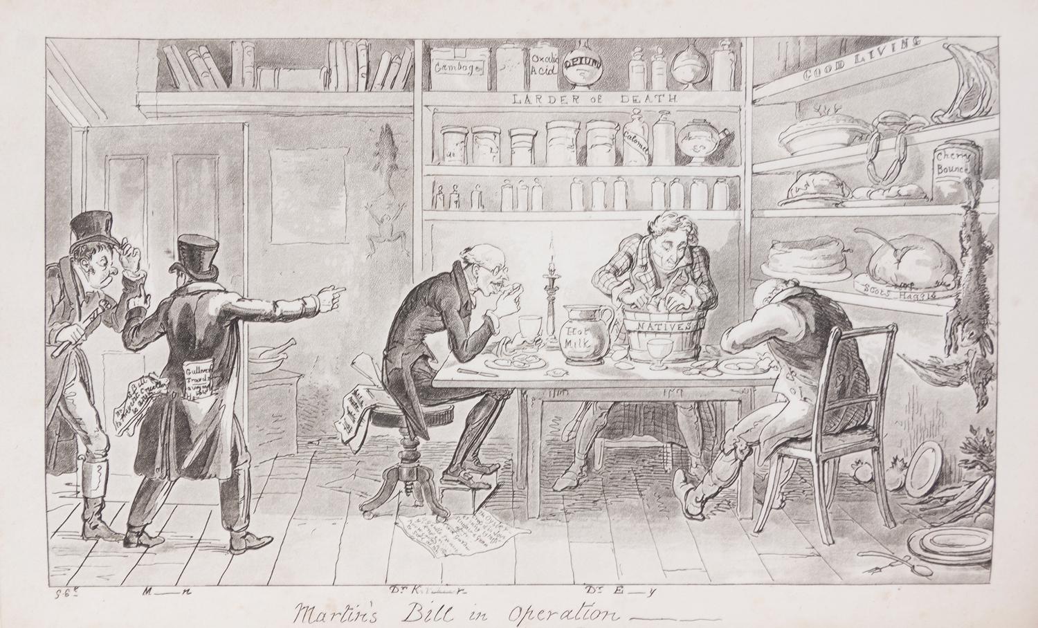 (CRUIKSHANK, GEORGE) CRELL, A.F. AND W.M. WALLACE. The Family Oracle [...]. By A.F. Crell & W.M. Wallace. With 2 others. (4v. total)