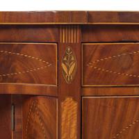 A Fine Federal Inlaid and Figured Mahogany Serpentine Sideboard