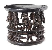 A Bamileke Carved Wood Table