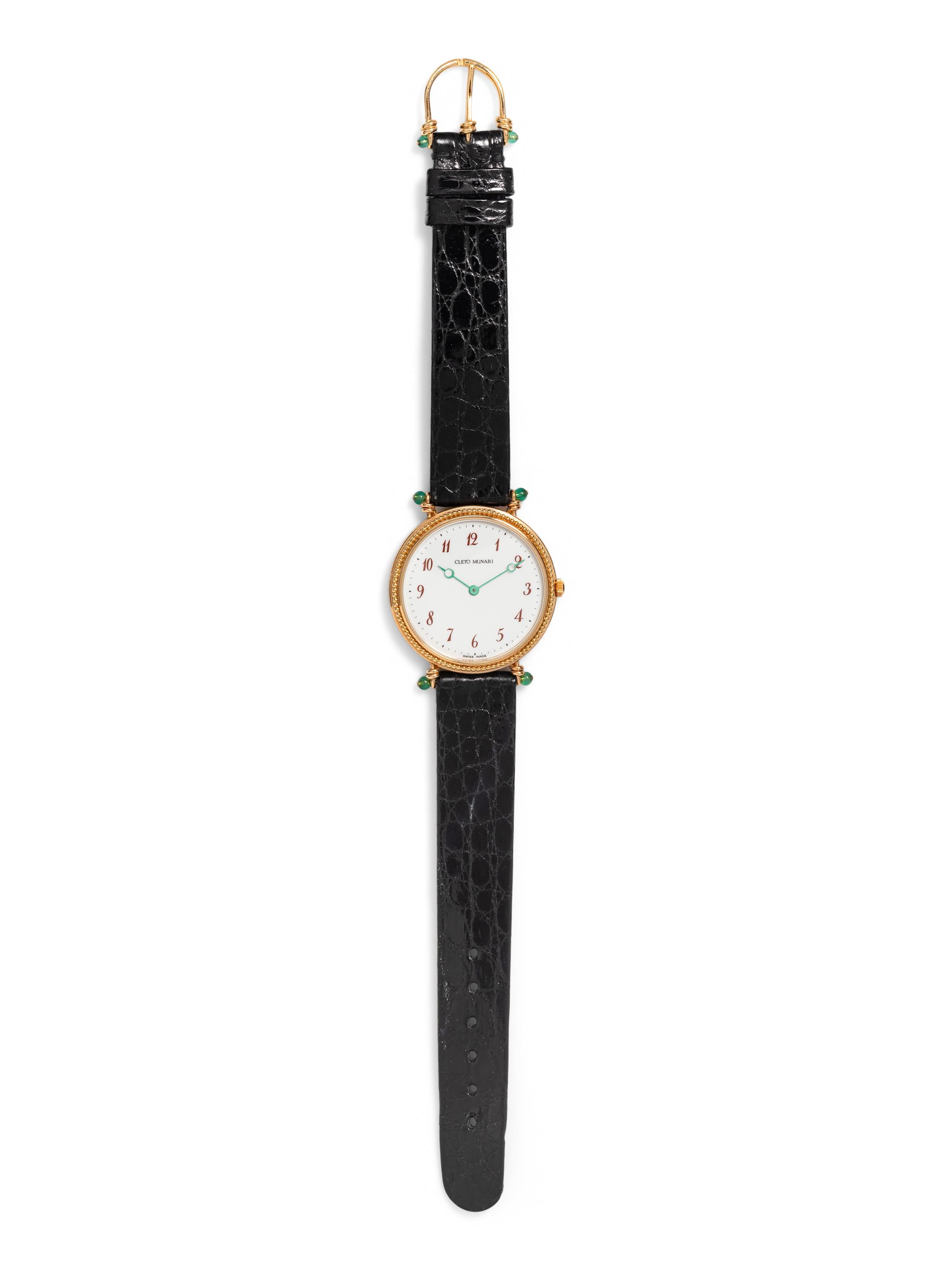 MICHAEL GRAVES FOR CLETO MUNARI, 18K YELLOW GOLD WATCH