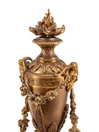A Pair of Louis XVI Style Gilt Bronze Chenets