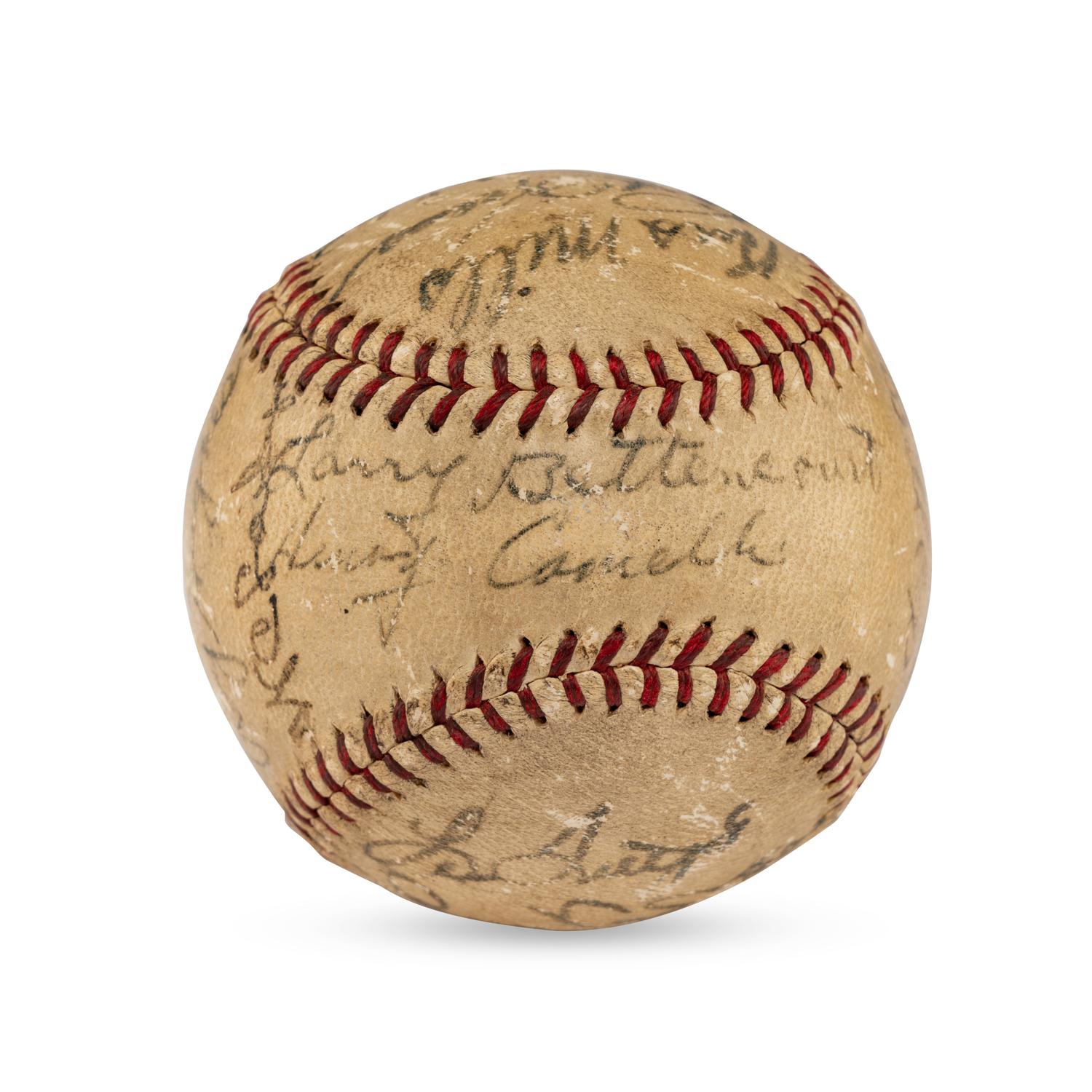 A 1938 St. Louis Browns Team Signed Autograph Baseball