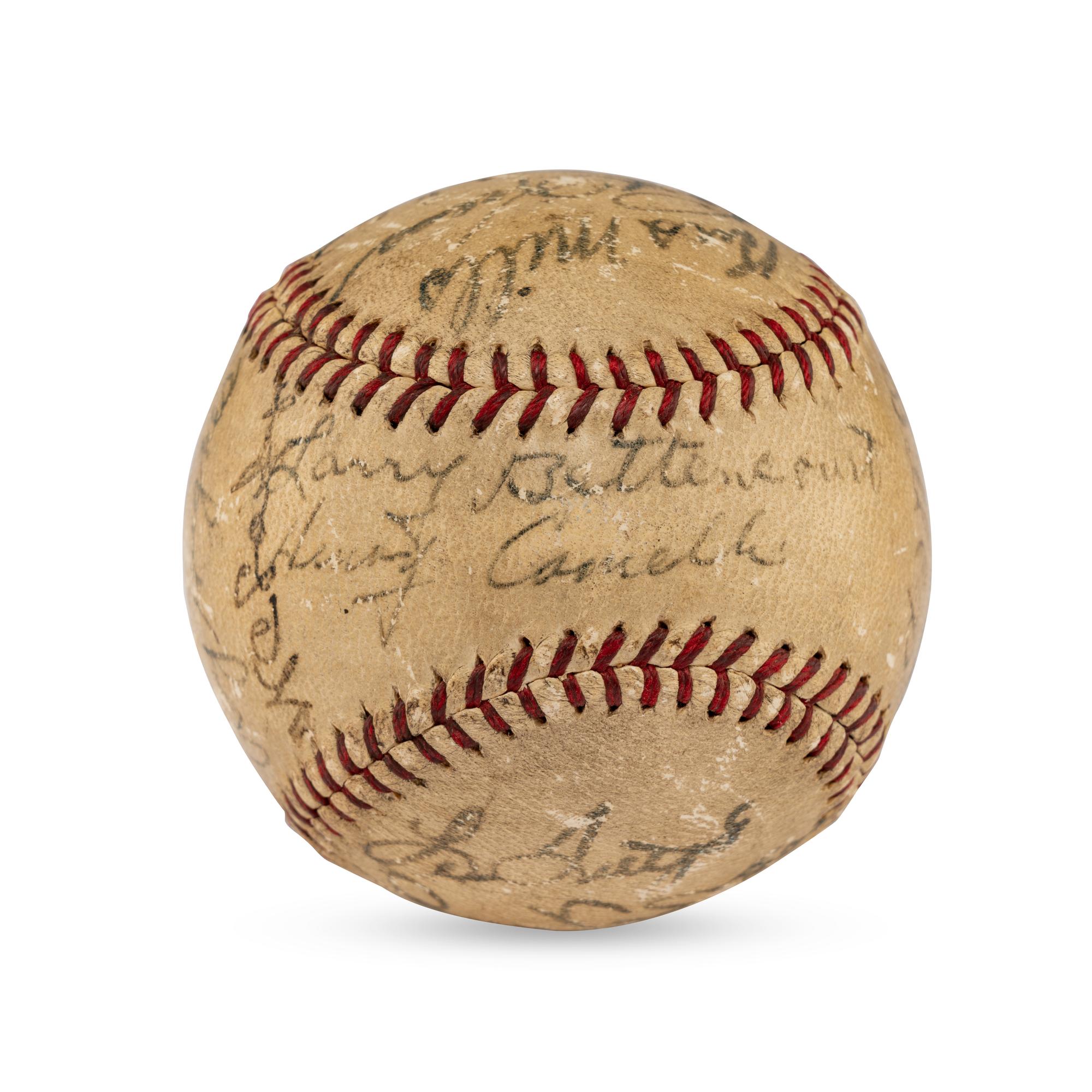 A 1938 St. Louis Browns Team Signed Autograph Baseball