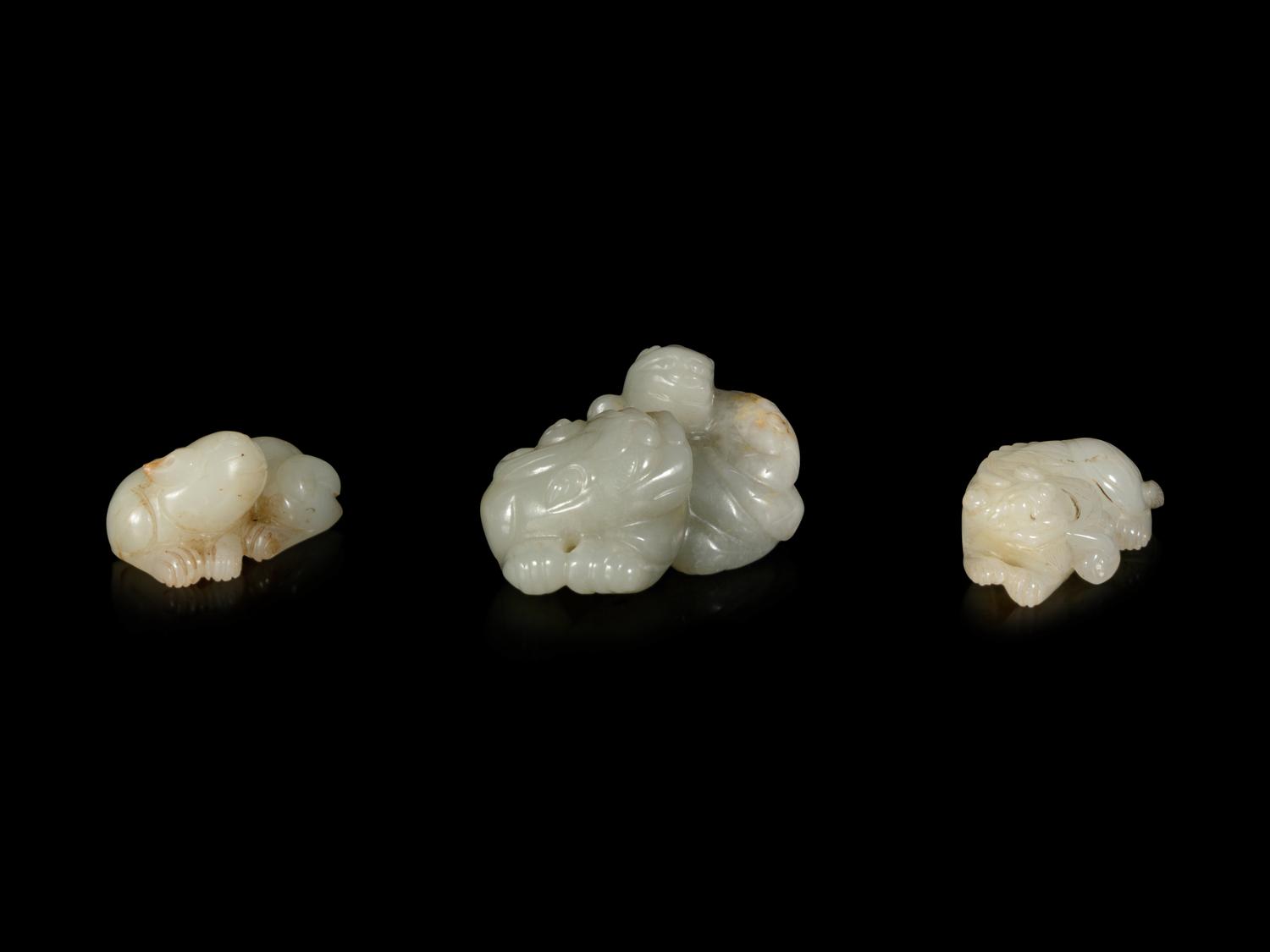 Three Chinese Jade Figures of Animals