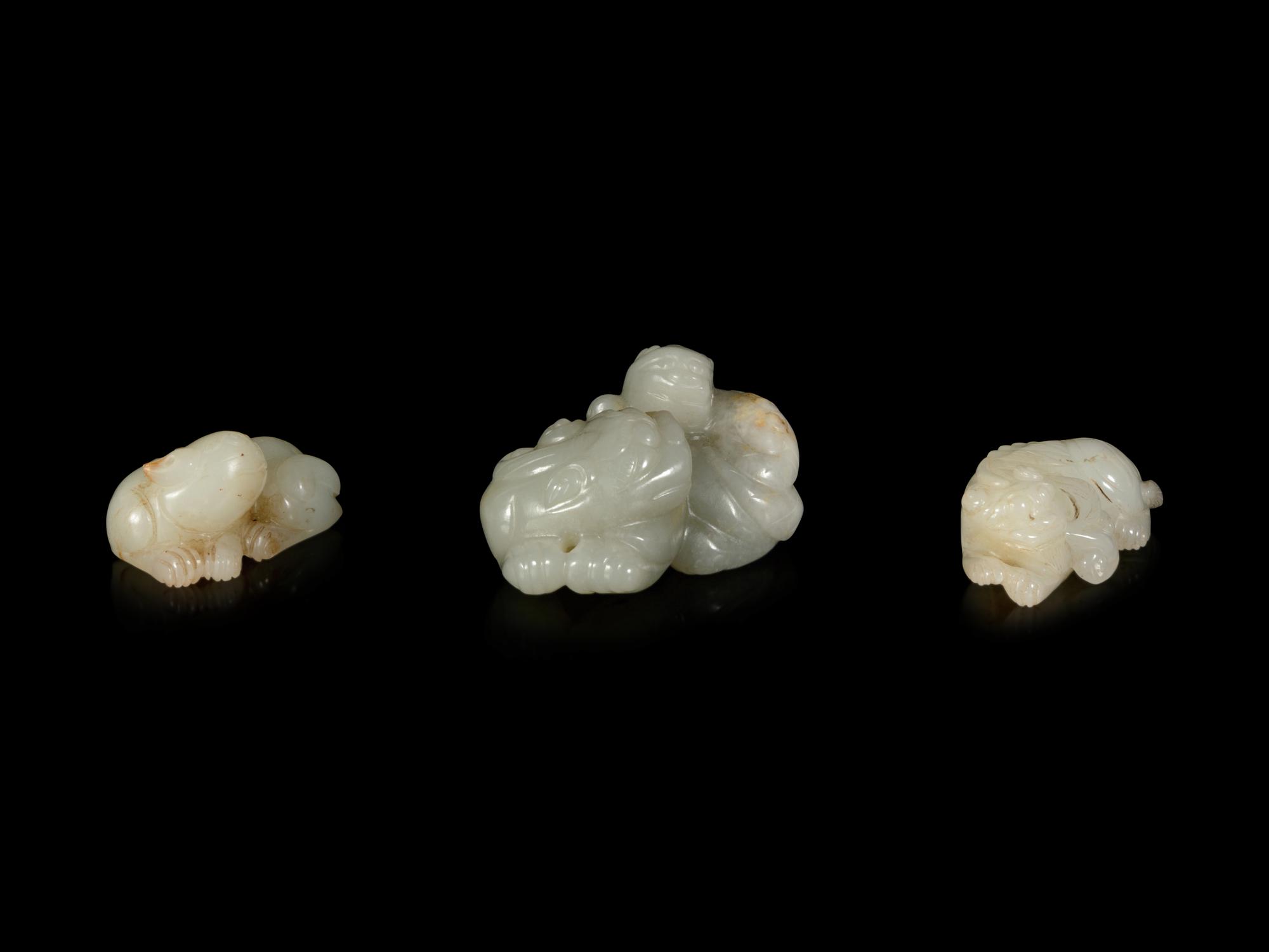 Three Chinese Jade Figures of Animals