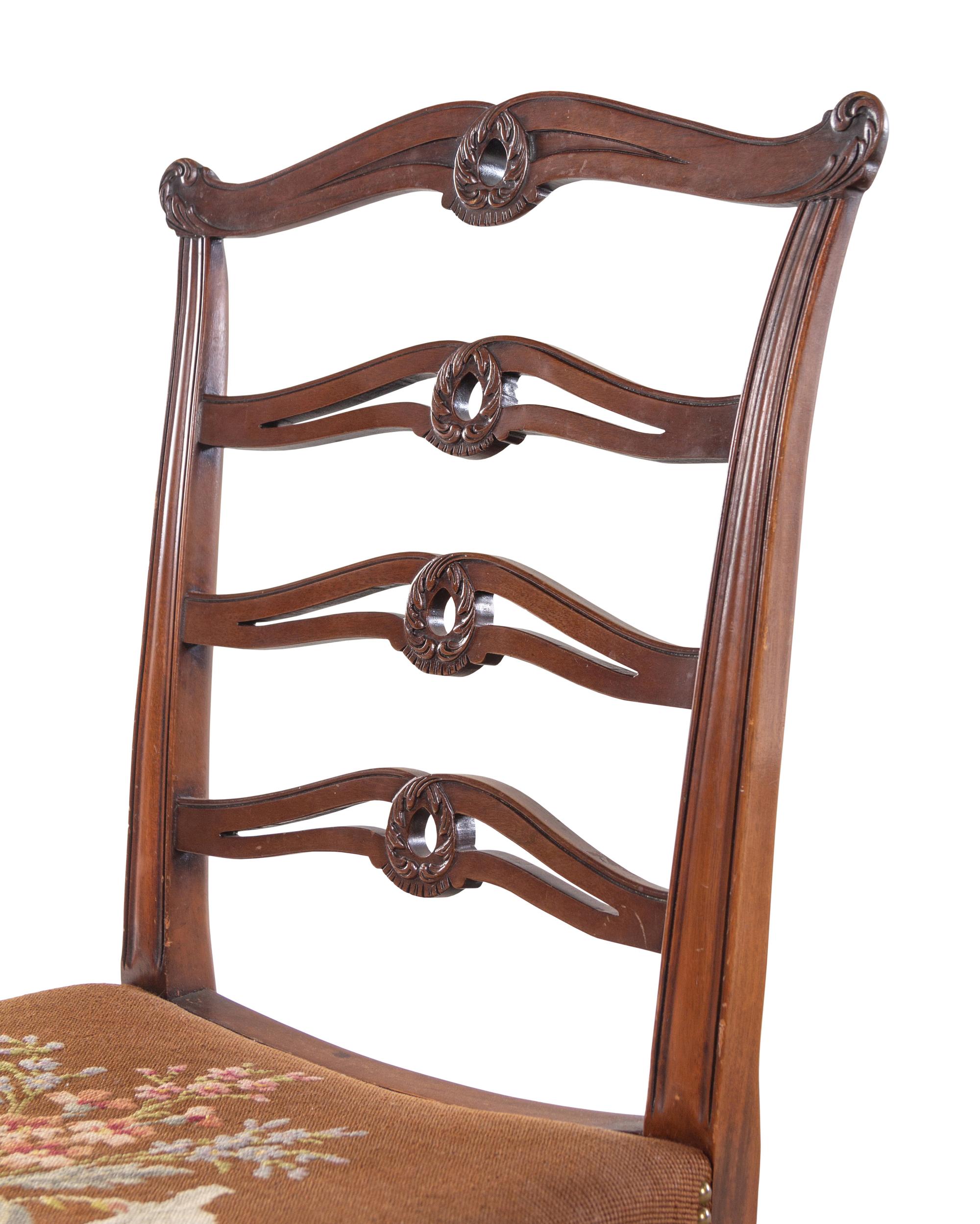 A Pair of George III Style Mahogany Side Chairs