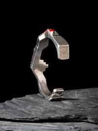 Silver and Mosaic Inlay Cuff Bracelet