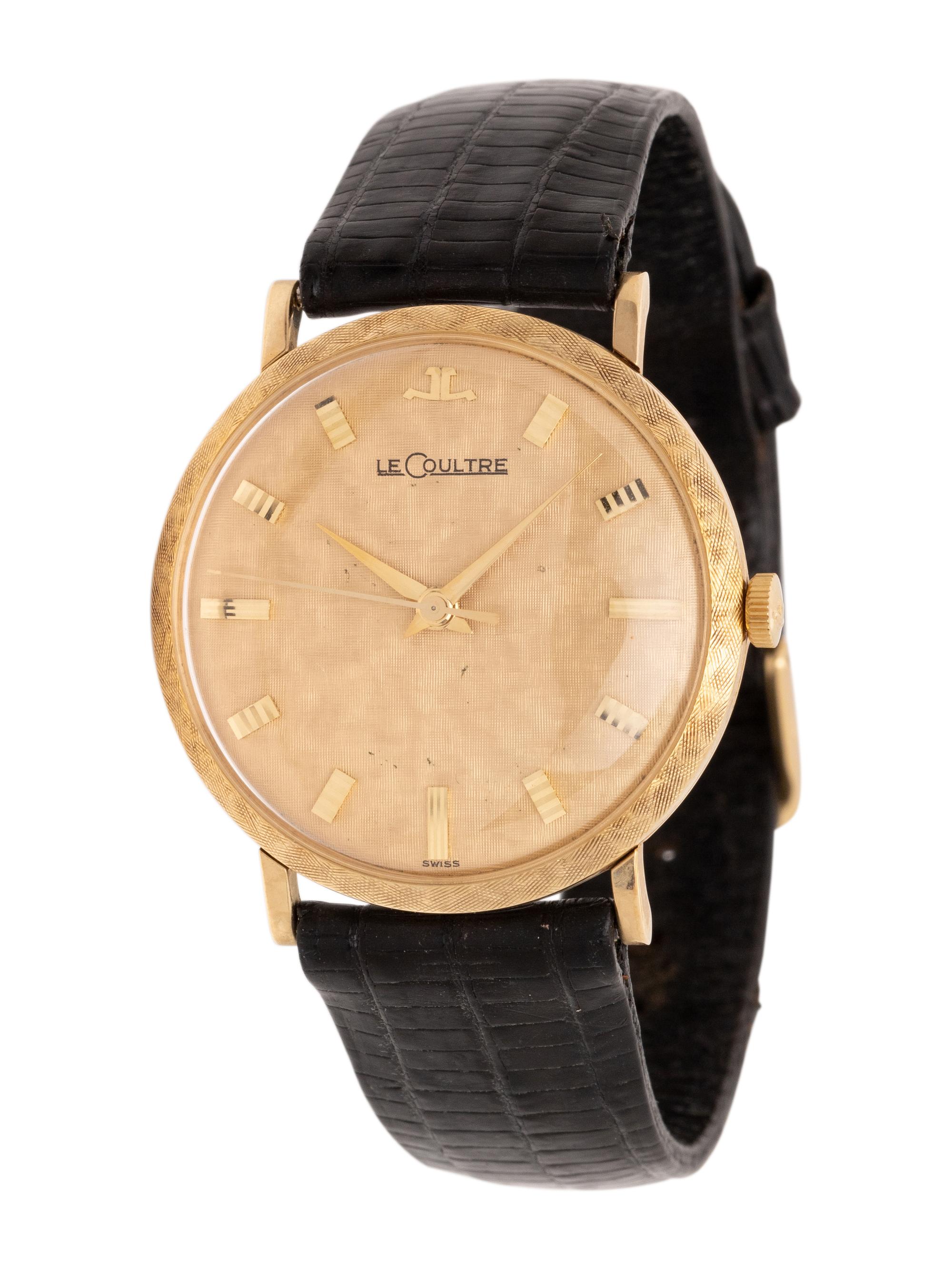 LeCOULTRE, 14K YELLOW GOLD WRISTWATCH