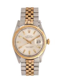 ROLEX, STAINLESS STEEL AND YELLOW GOLD REF. 1601 'DATEJUST' WRISTWATCH, CIRCA 1969