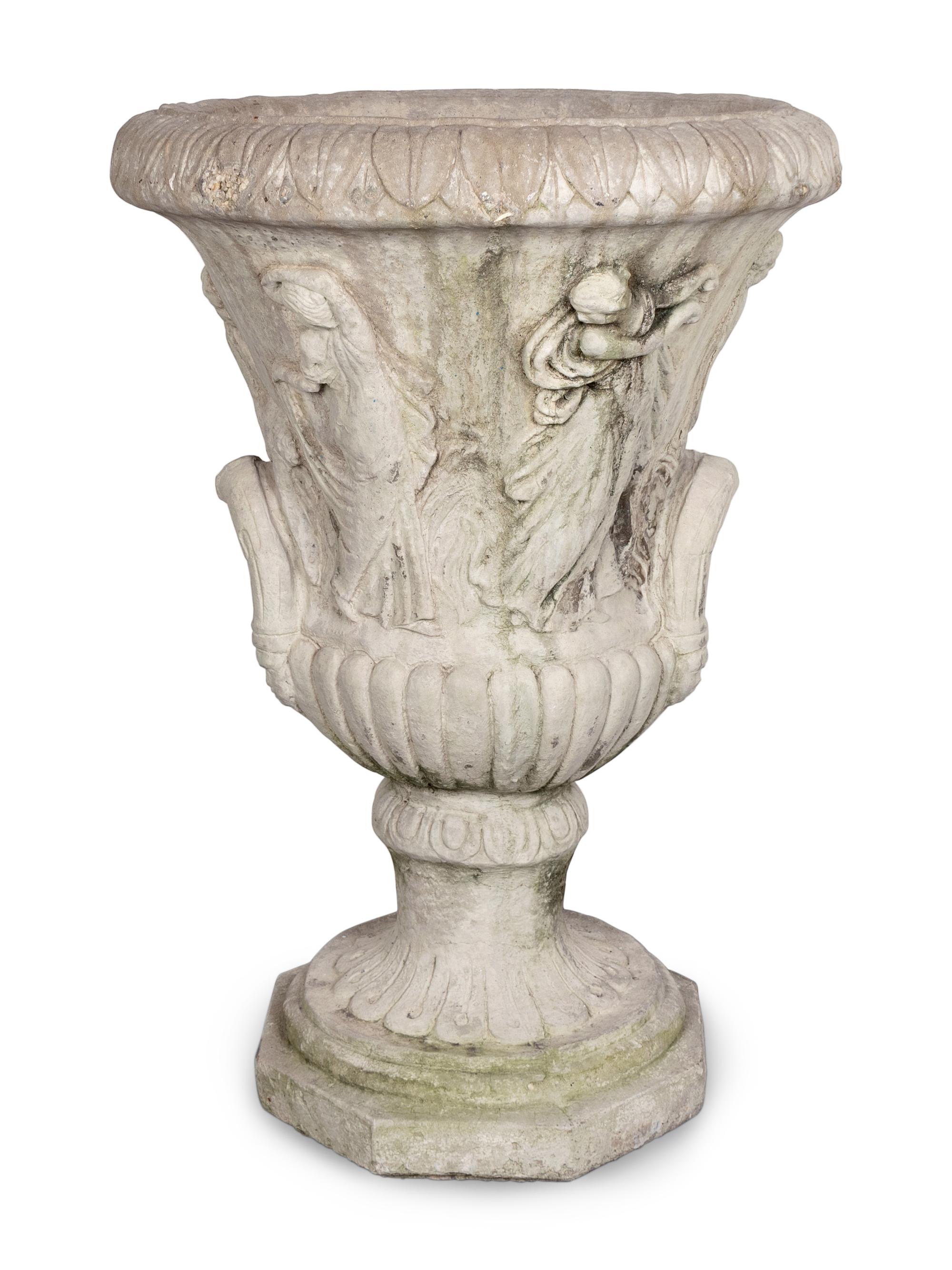 A Grecian Style Cast Concrete Garden Urn
