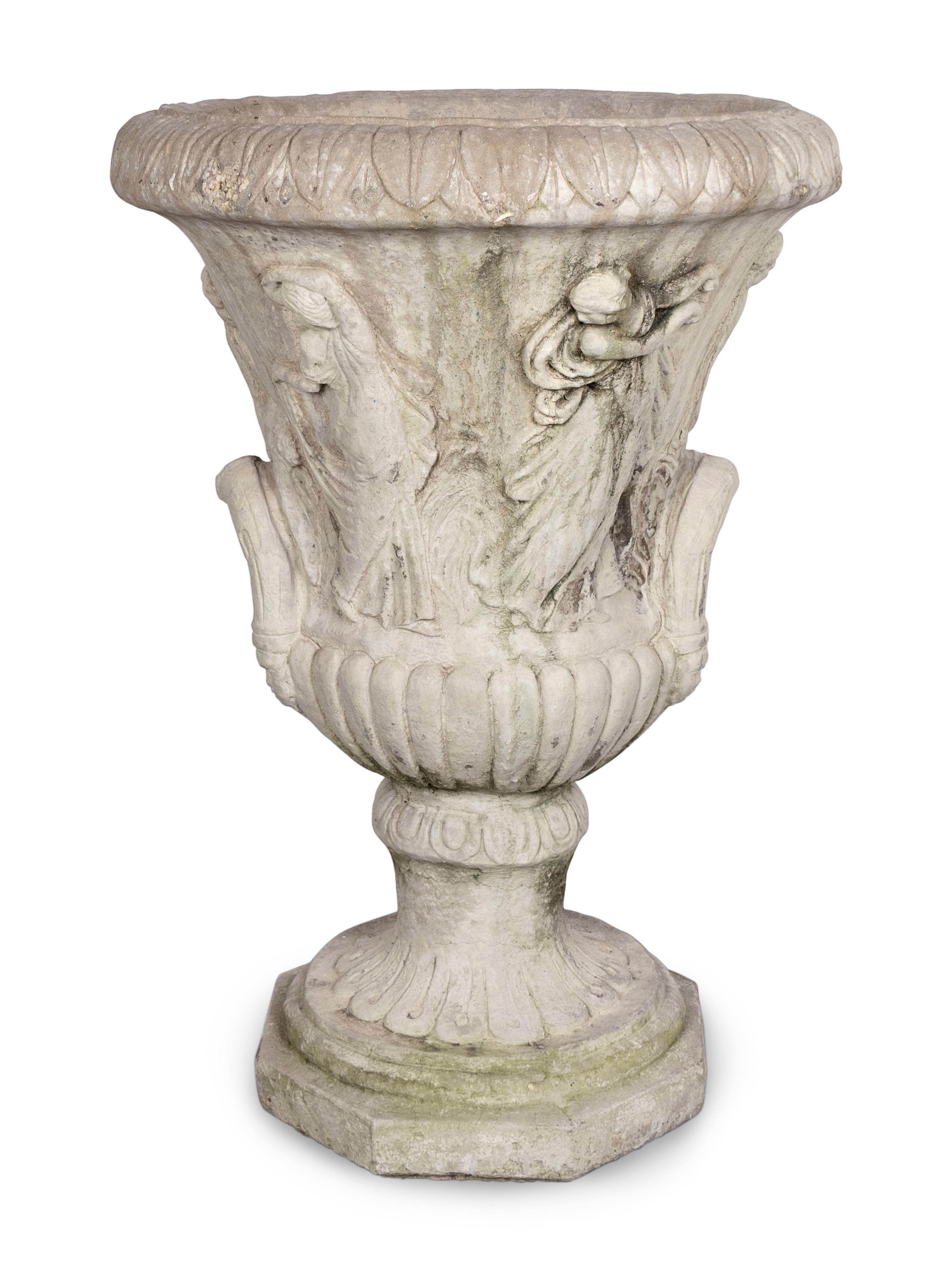 A Grecian Style Cast Concrete Garden Urn