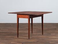 A Shaker Red-Stained Cherrywood Drop-Leaf Dining Table
