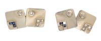 A Collection of Vintage White Gold, Diamond and Synthetic Sapphire Jewelry, 13.90 dwts.