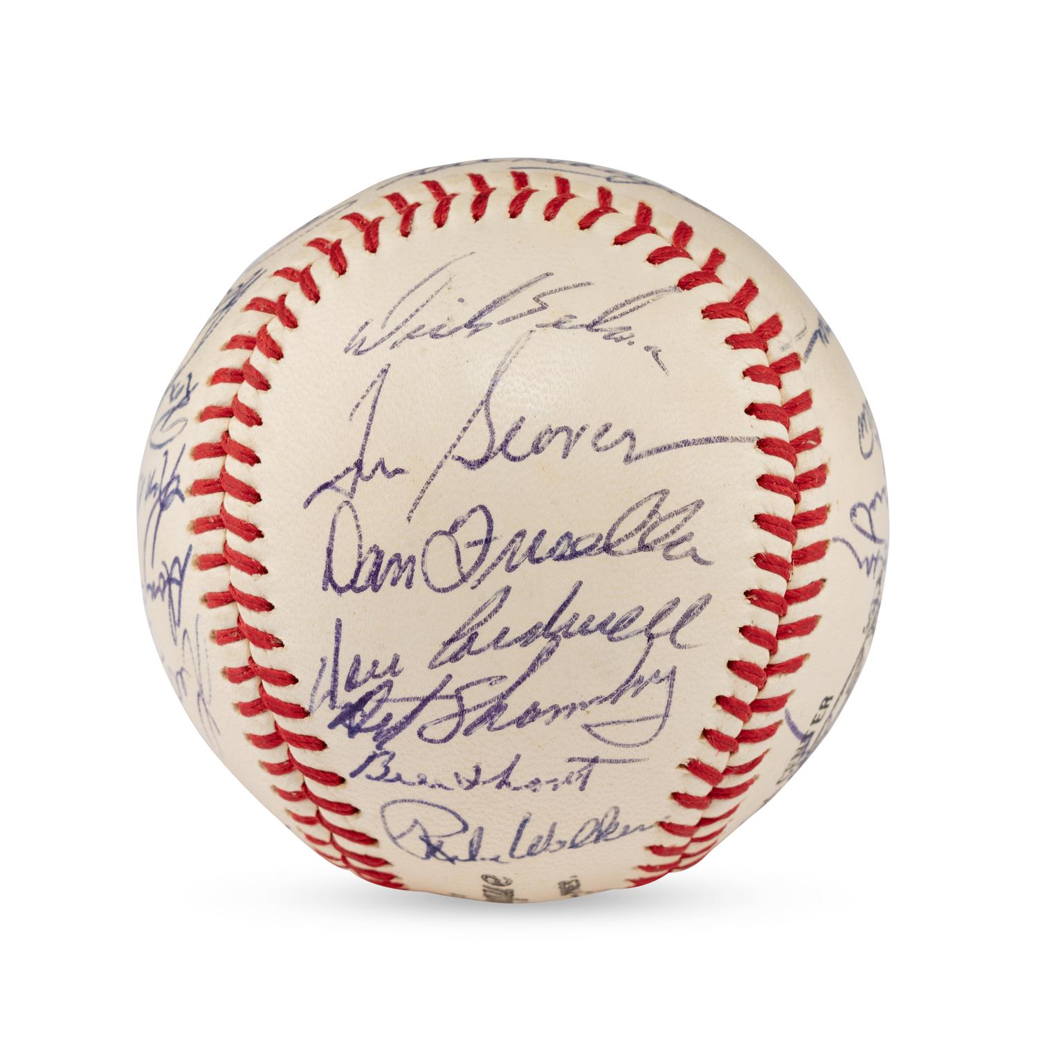 A 1968 New York Mets Team Signed Autograph Baseball Featuring Nolan Ryan and Tom Seaver (Beckett Authentication Services)