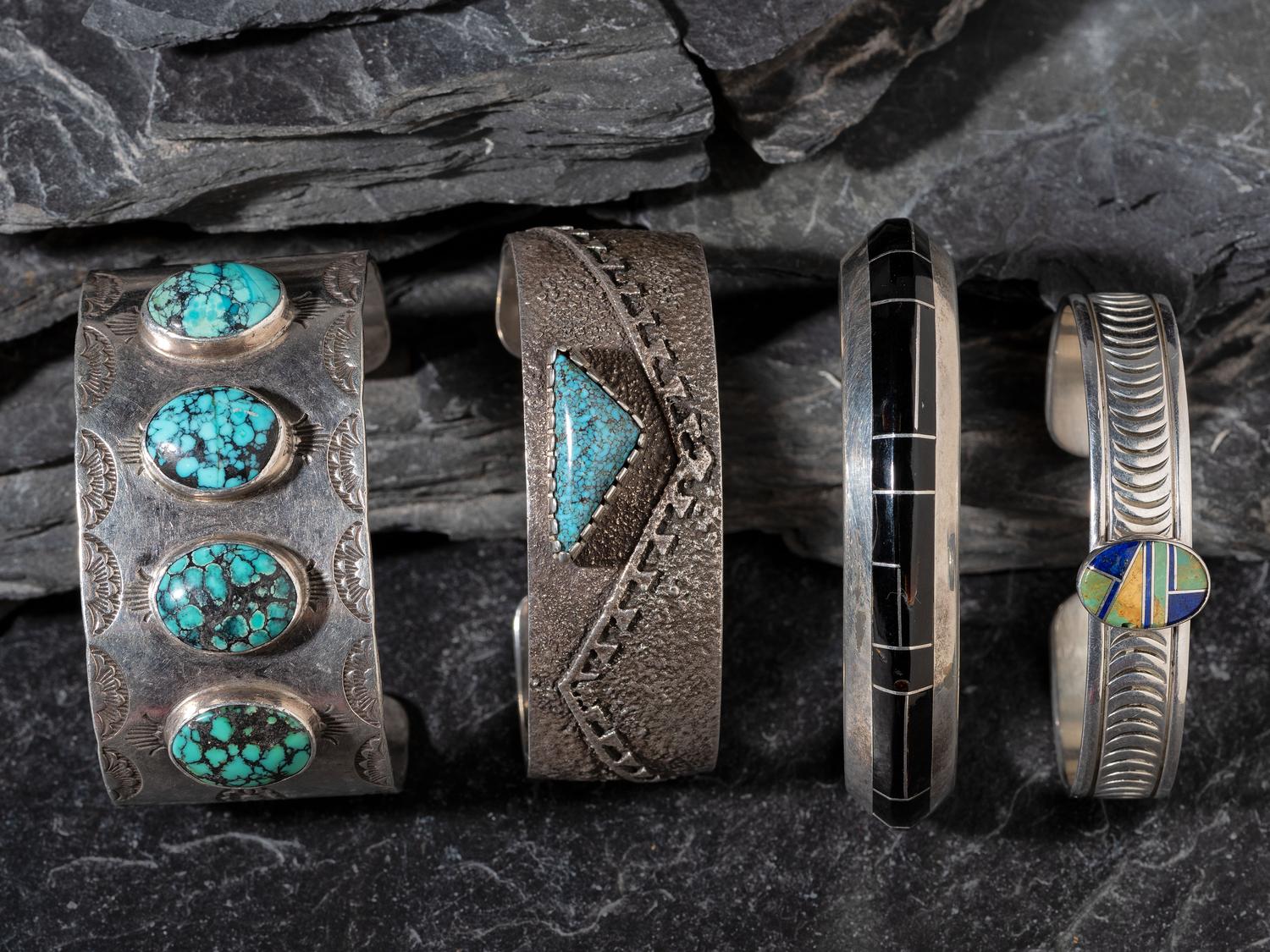 Navajo and Southwestern-style Silver Cuff Bracelets