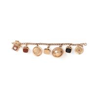 YELLOW GOLD CHARM BRACELET