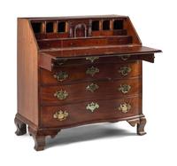 A Chippendale Mahogany Slant-Front Bureau