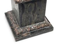 A Pair of Marble and Granite Obelisks