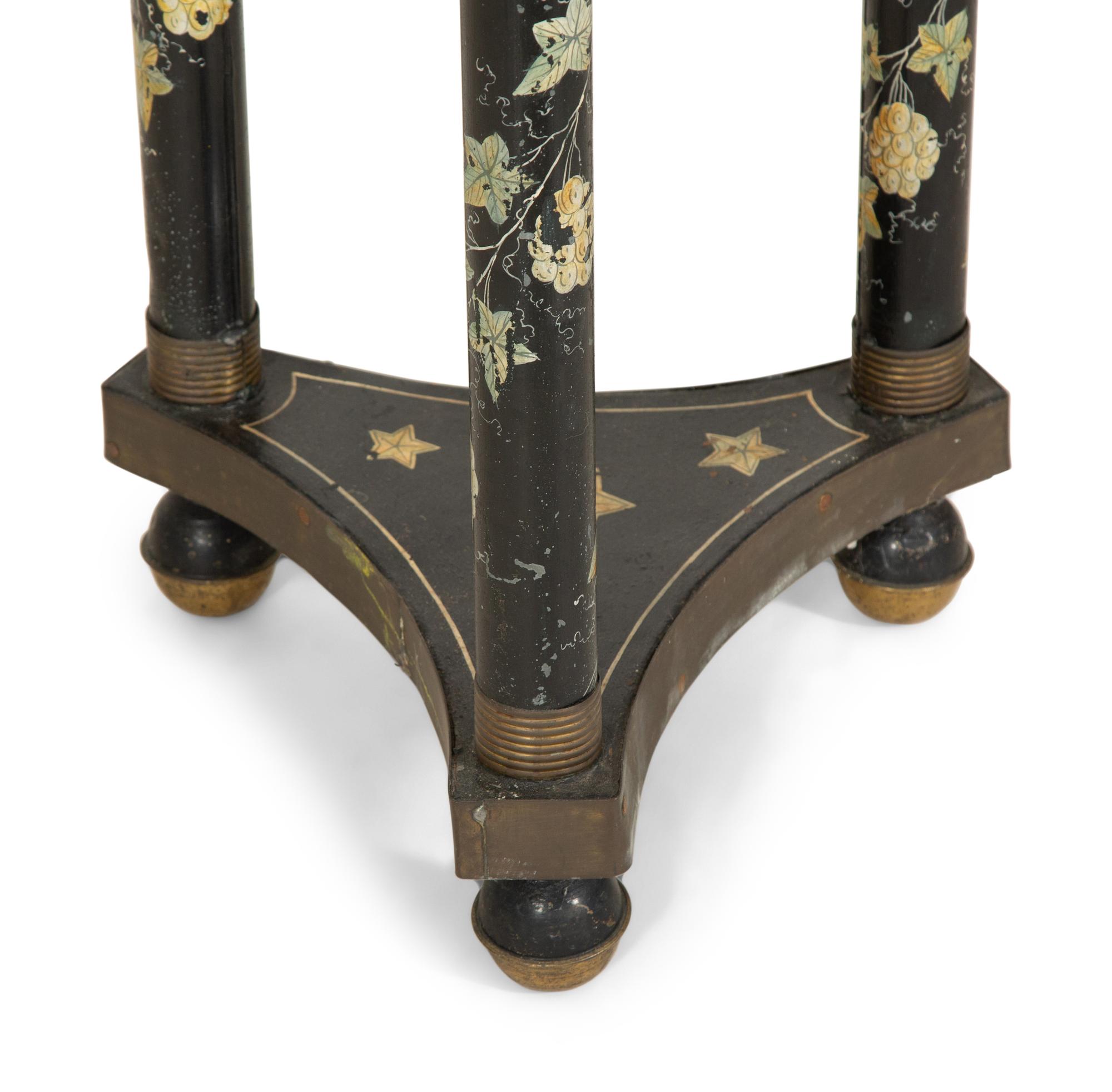 An English Painted Tole Octagonal Side Table