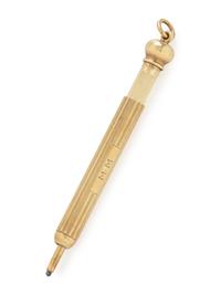 YELLOW GOLD PENCIL PENDANT