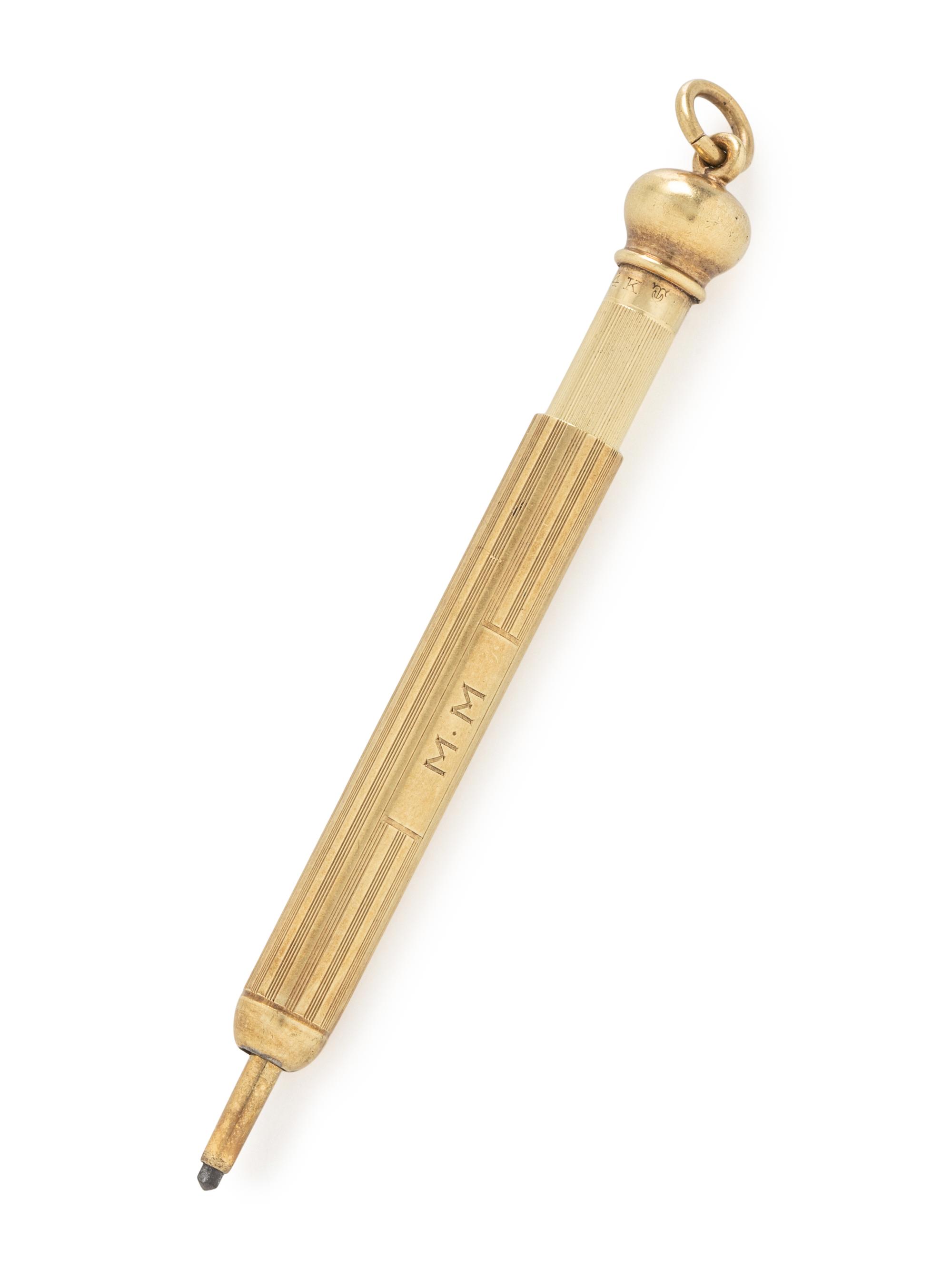 YELLOW GOLD PENCIL PENDANT