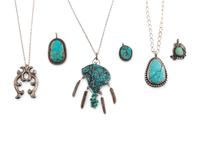 Navajo and Southwestern-style Silver and Turquoise Pendants