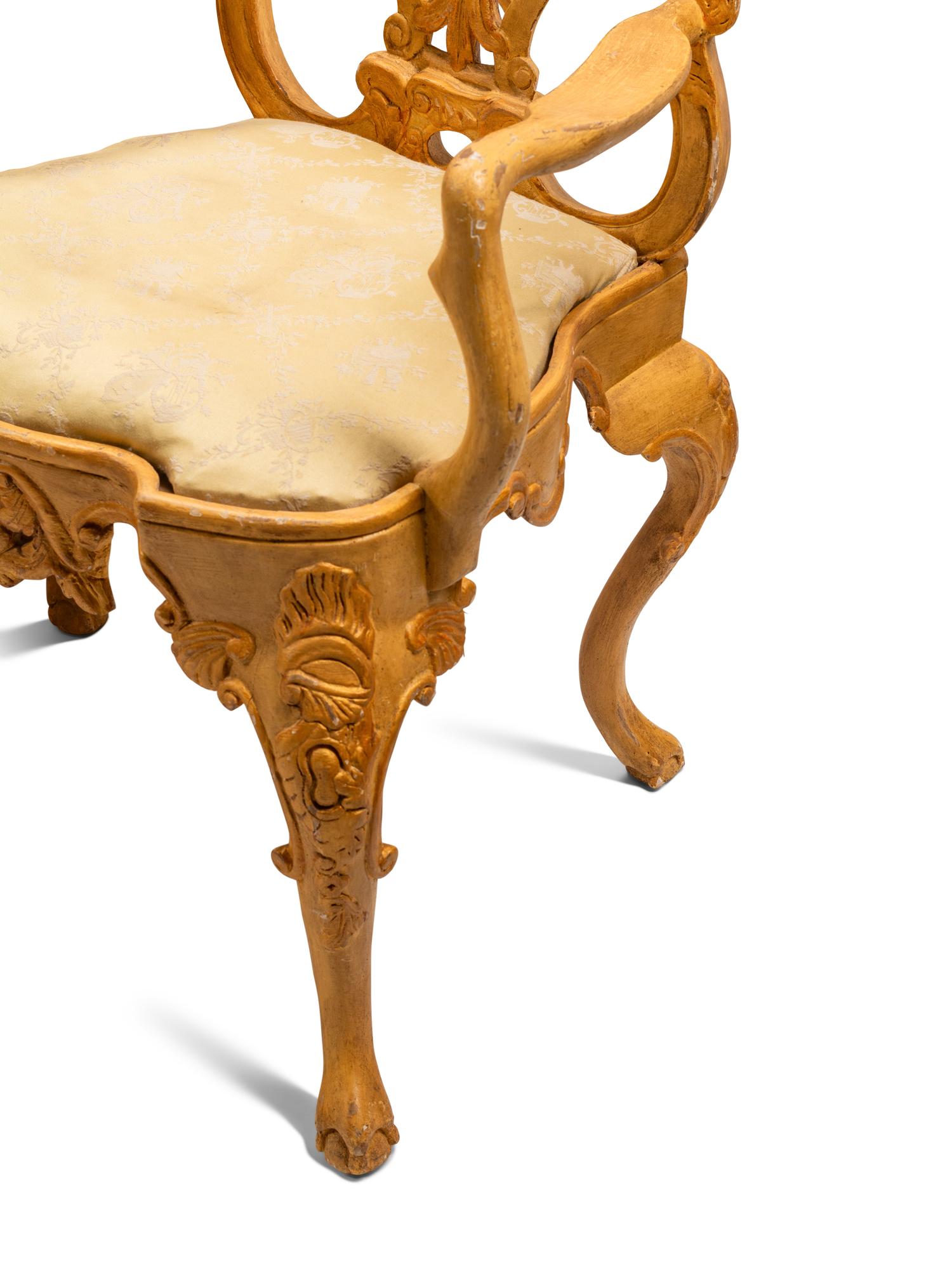 A Set of Twelve Venetian Style Painted Dining Chairs