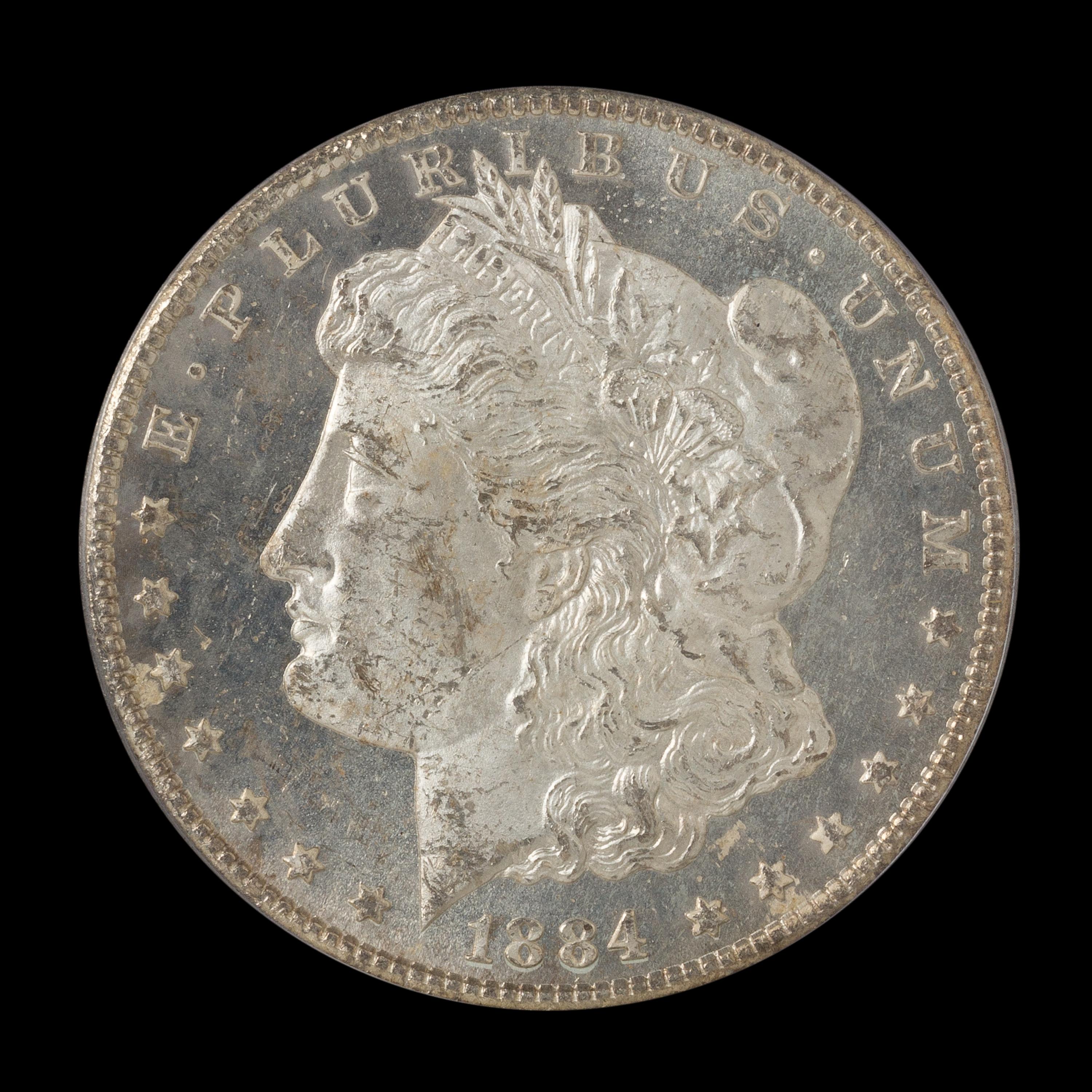 A United States 1884-CC Morgan Silver Dollar Coin