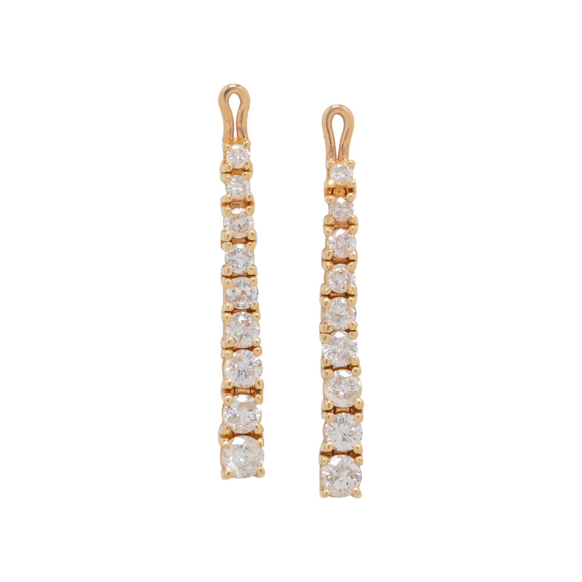 YELLOW GOLD AND DIAMOND EARRING ENHANCERS
