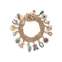YELLOW GOLD CHARM BRACELET