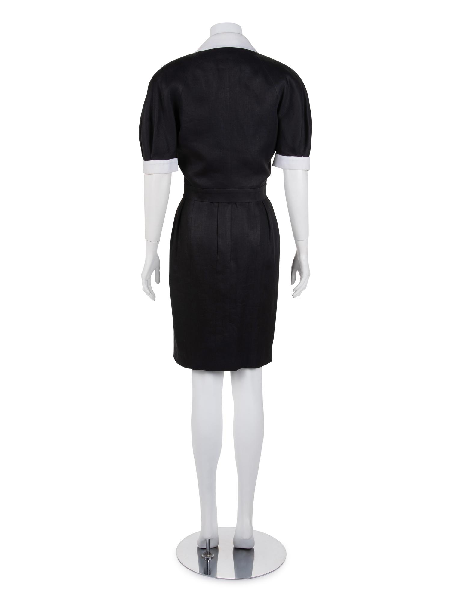Chanel Linen Dress and Jacket Ensemble, 1990s