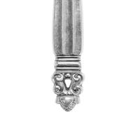 A Pair of Georg Jensen Acorn Silver Cheese Knives and a Pair of Sugar Tongs