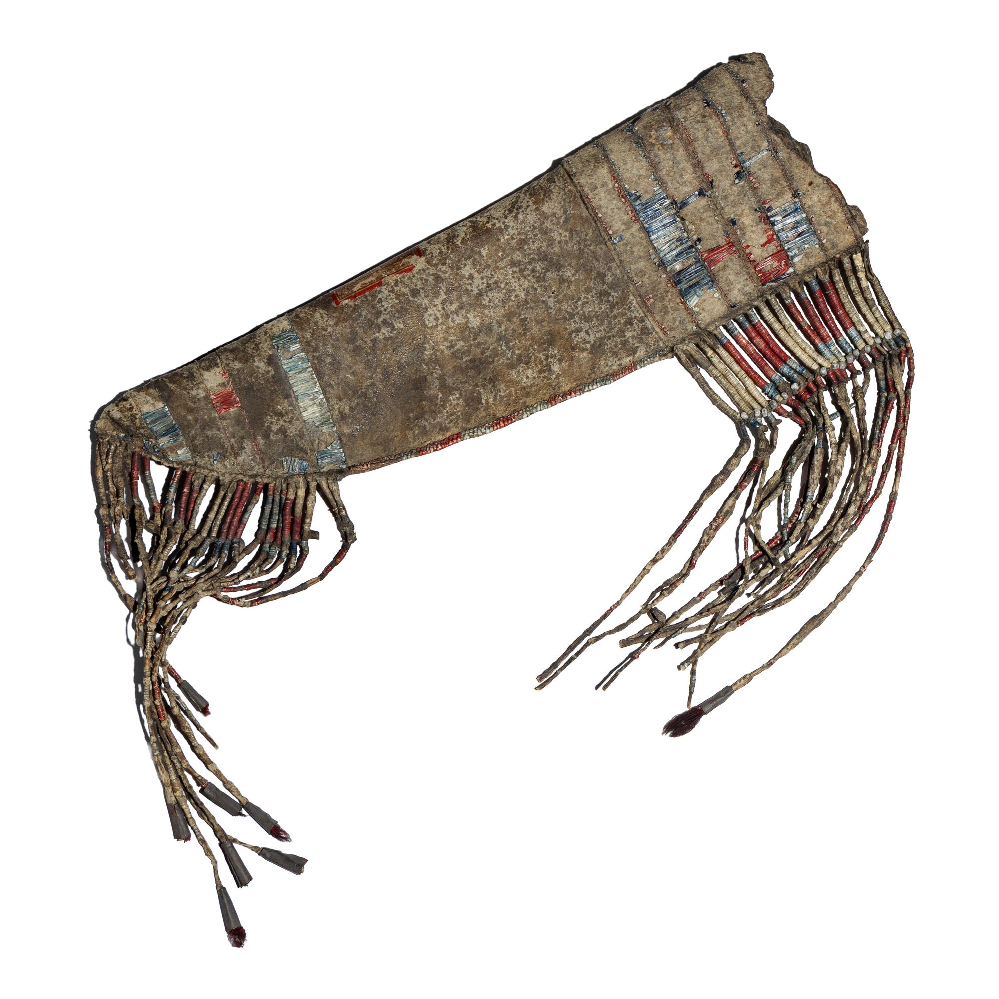 Metis Quilled Buffalo Hide Knife Sheath
