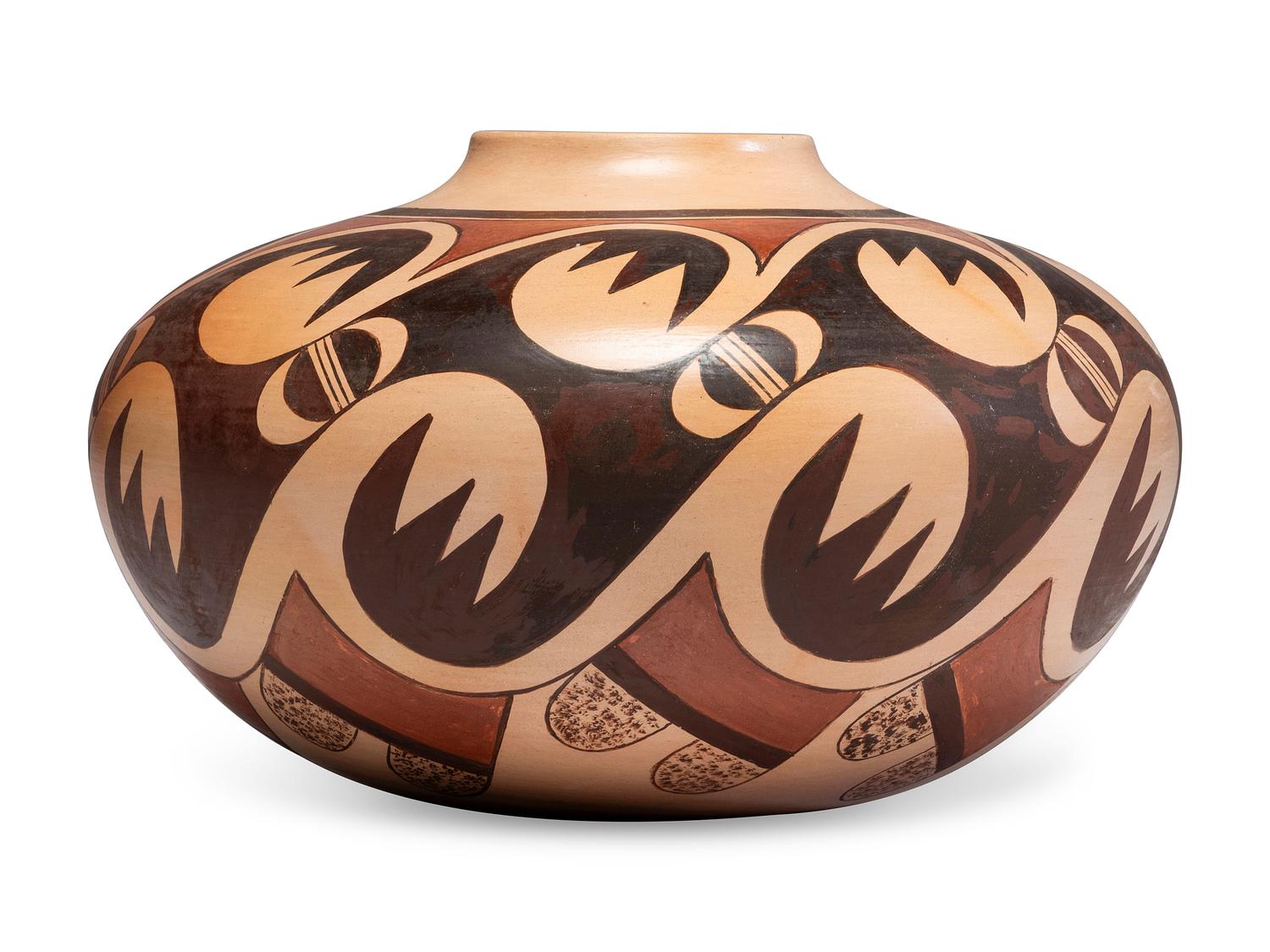 Polychrome Migration Pattern Pottery Jar