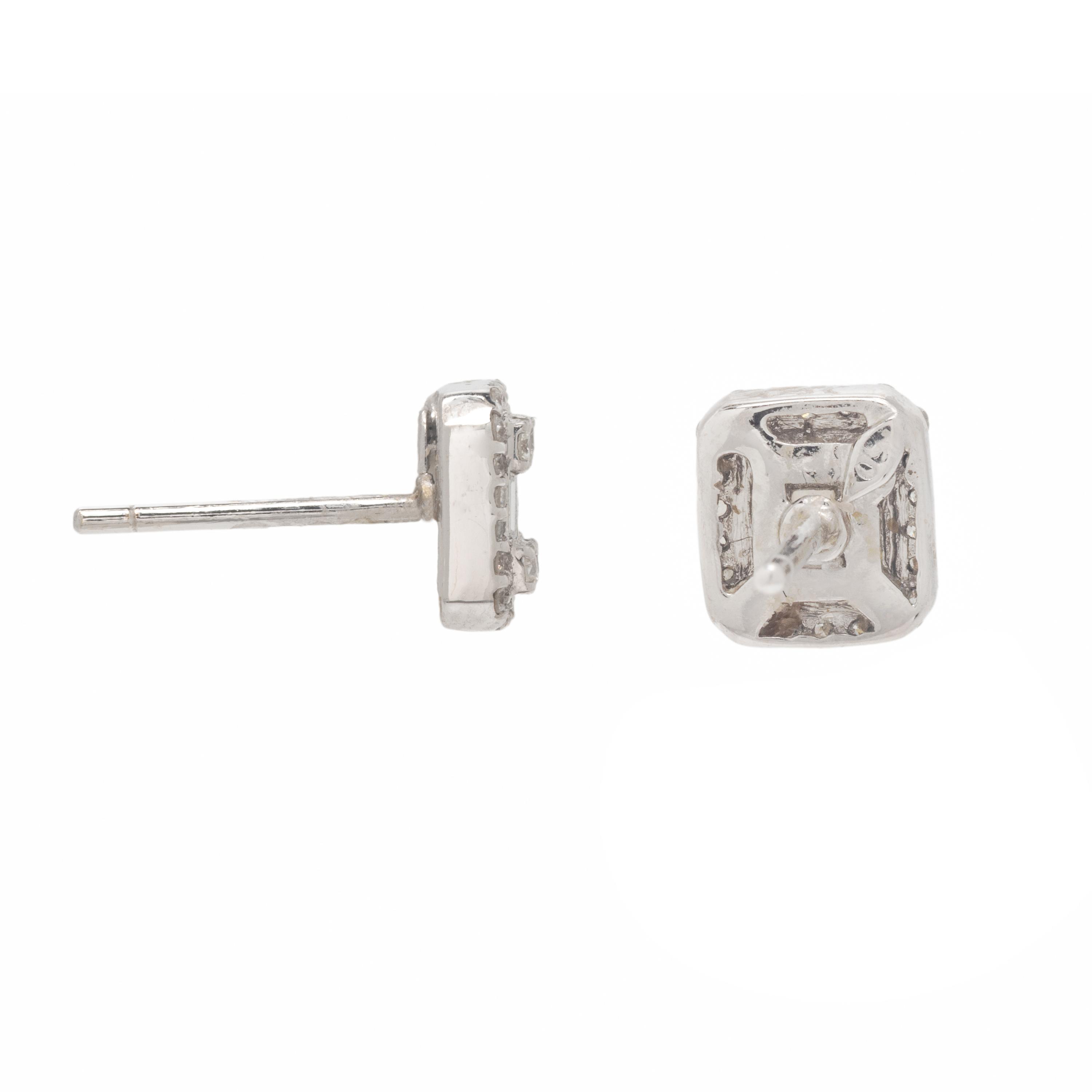 Diamond and White Gold Earrings