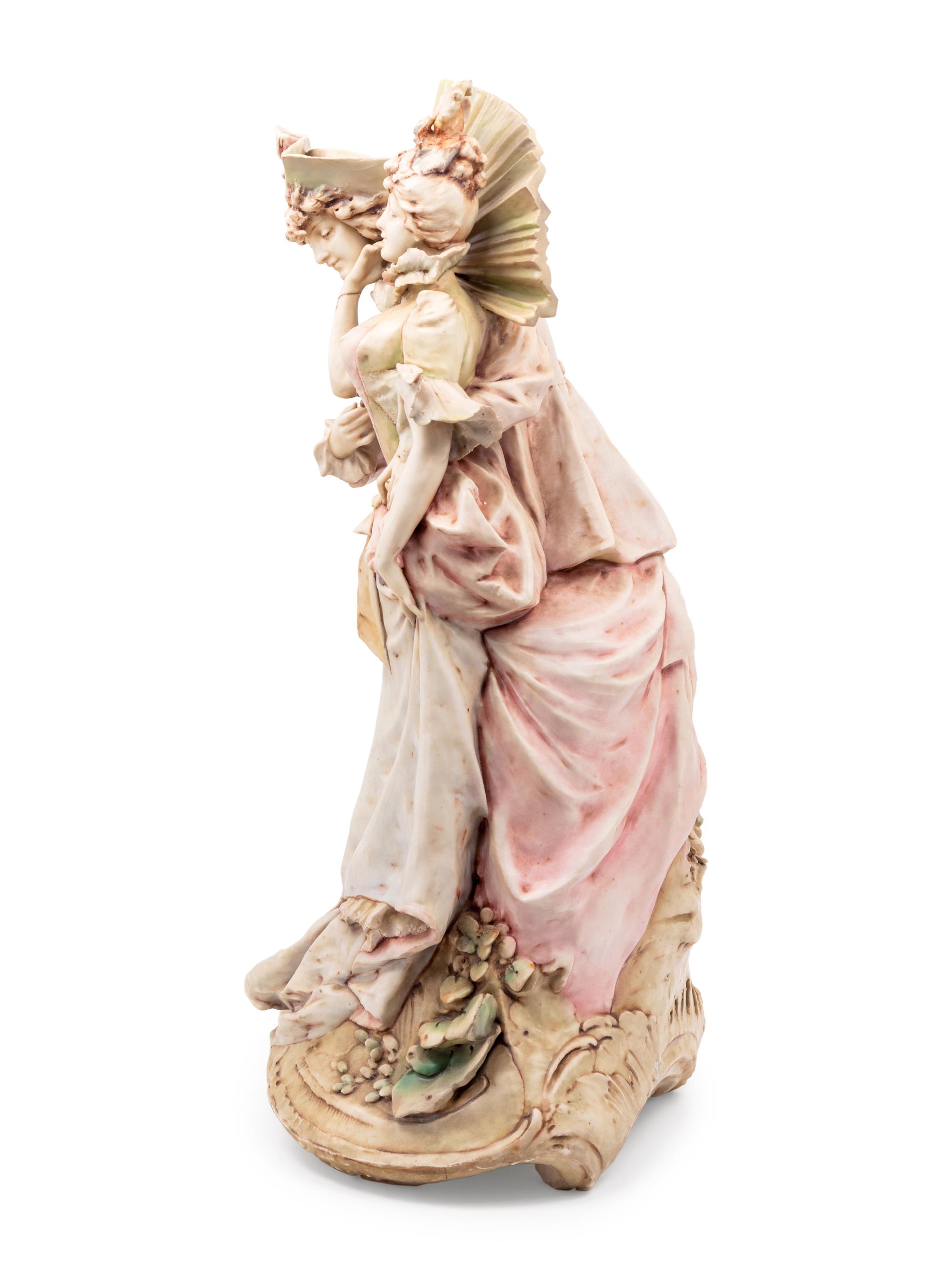 A Teplitz Pottery Figural Group