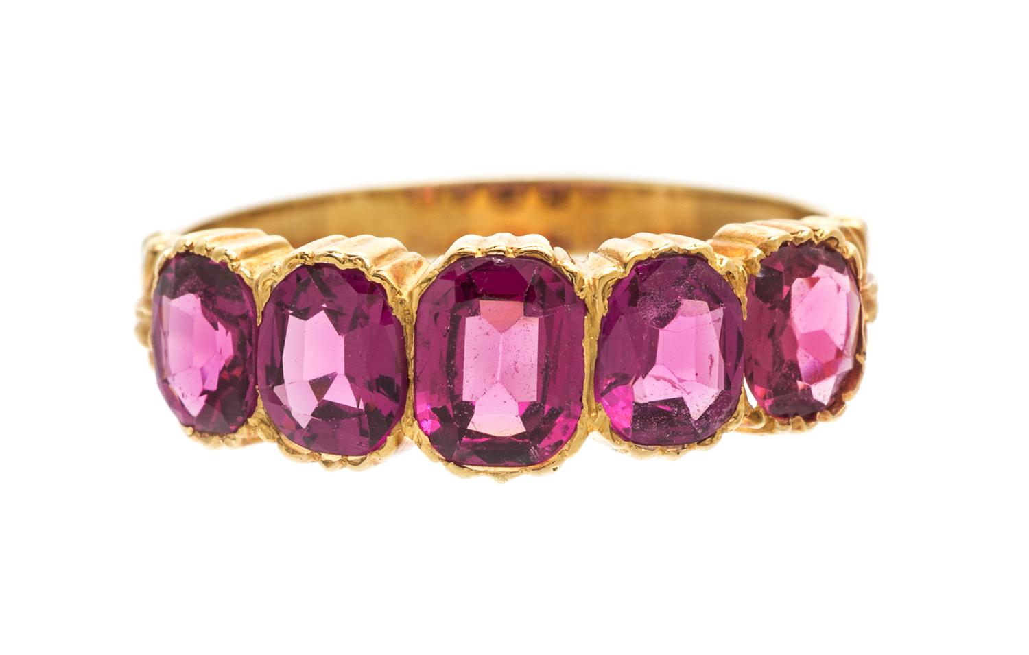 An 18 Karat Yellow Gold and Tourmaline Ring, Circa 1910, 2.80 dwts.