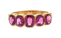 An 18 Karat Yellow Gold and Tourmaline Ring, Circa 1910, 2.80 dwts.