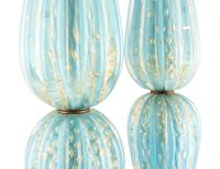 A Pair of Murano Style Glass Table Lamps
