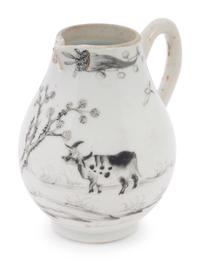 A Chinese Export En Grisaille Porcelain Creamer