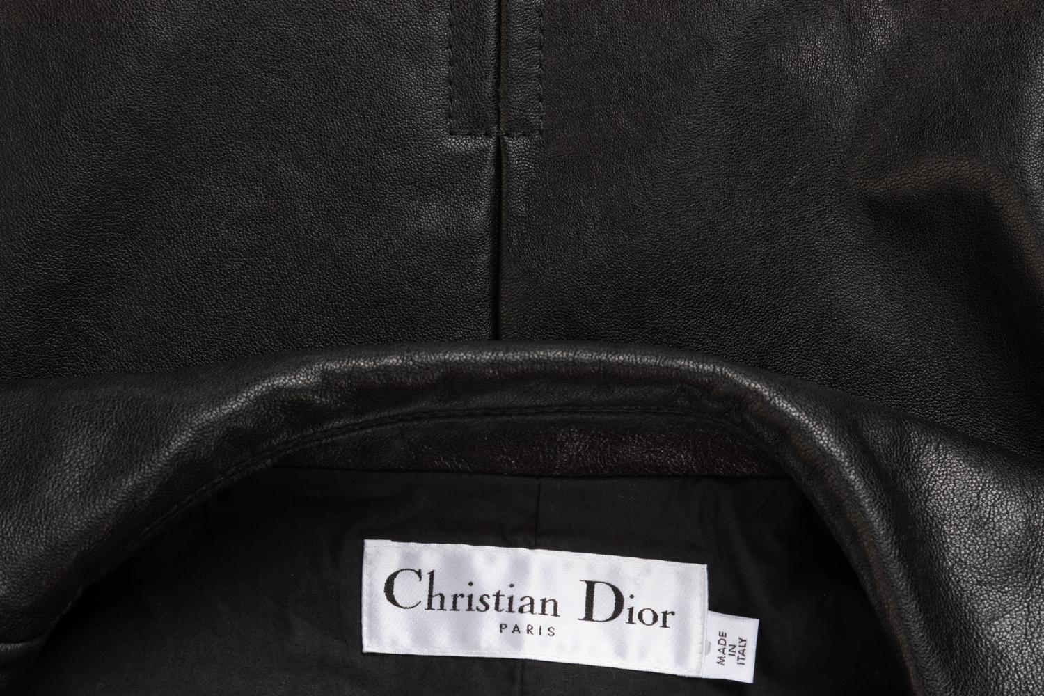 Christian Dior Leather Double Breast Jacket