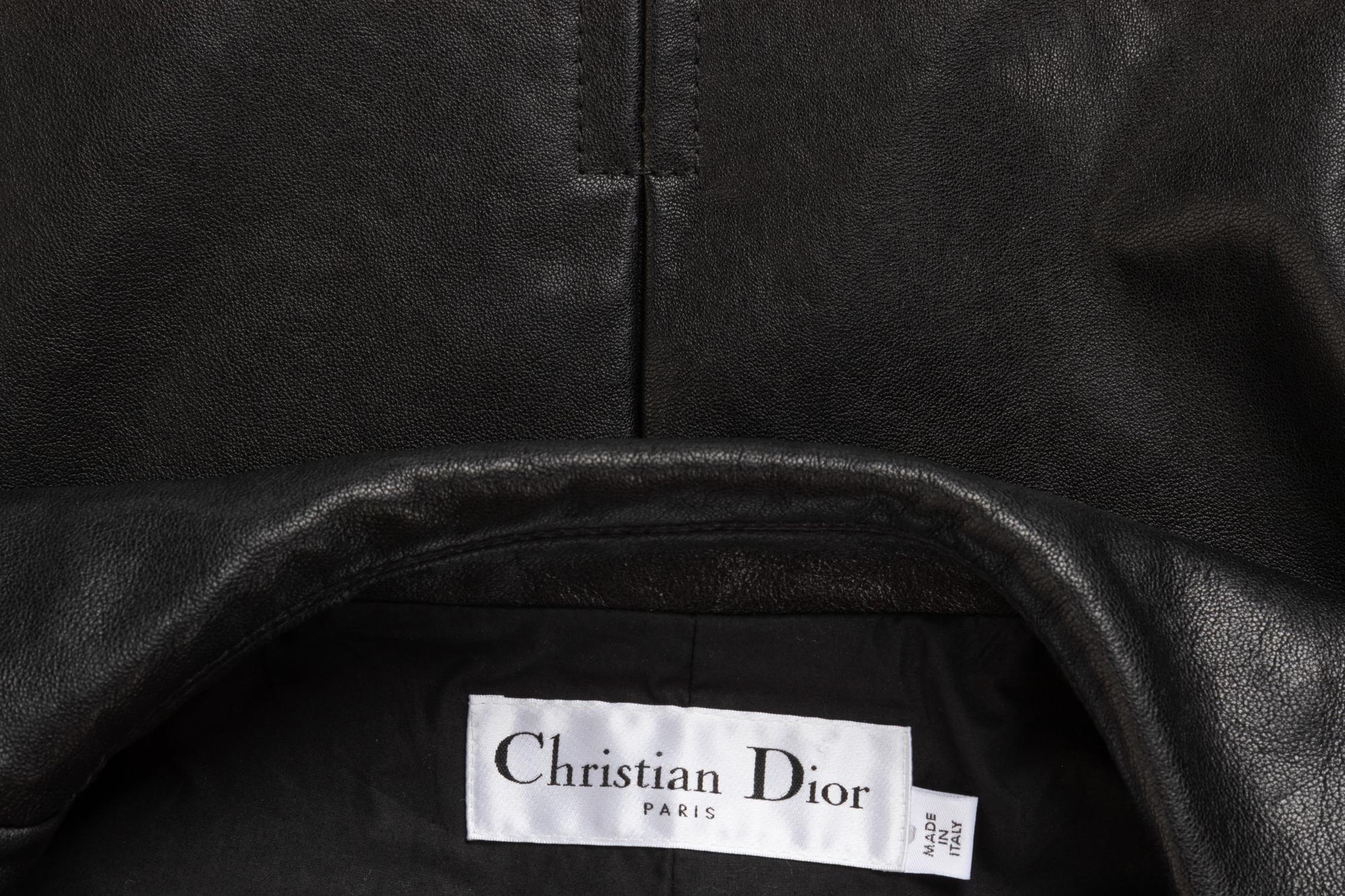 Christian Dior Leather Double Breast Jacket